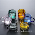 Double Wall Glass Tea Mug with Lid